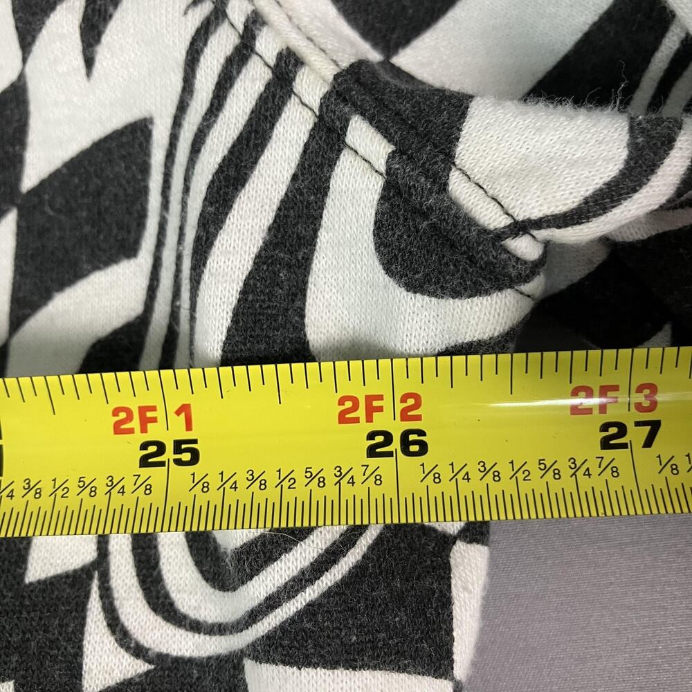 Wild Fable‎ Sweatshirt Womens Large Black White Trippy Checkerboard Crewneck - Picture 10 of 15
